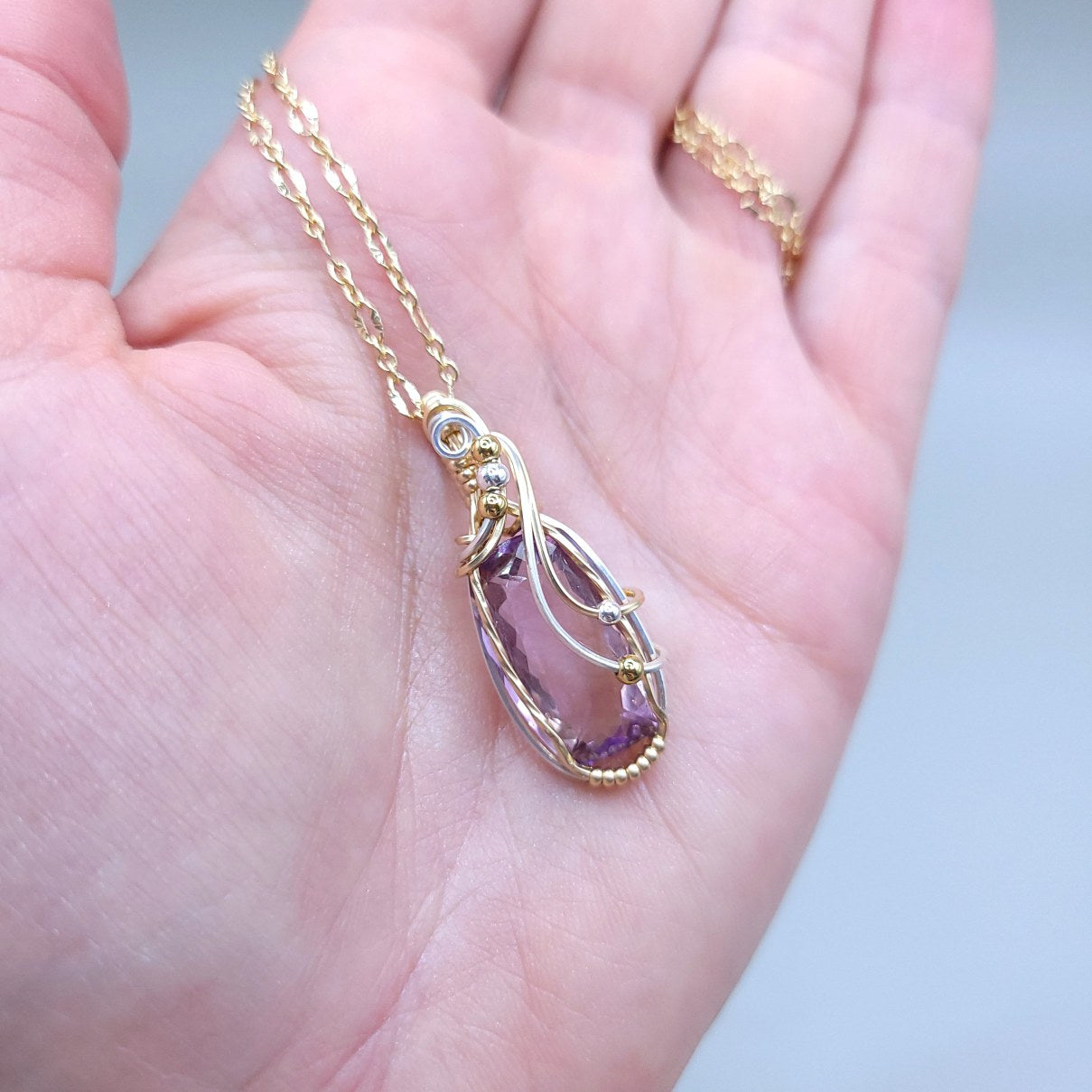 Mixed Metal Ametrine Pendant