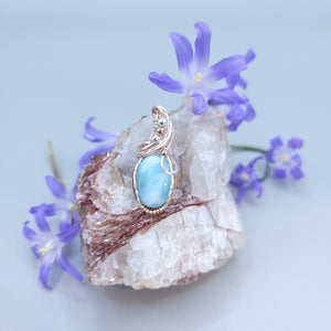 Mixed Metal Larimar Pendant