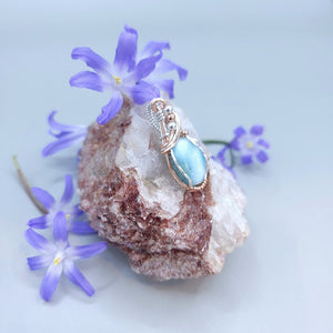 Mixed Metal Larimar Pendant