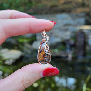 Mixed Metal Boulder Opal Pendant