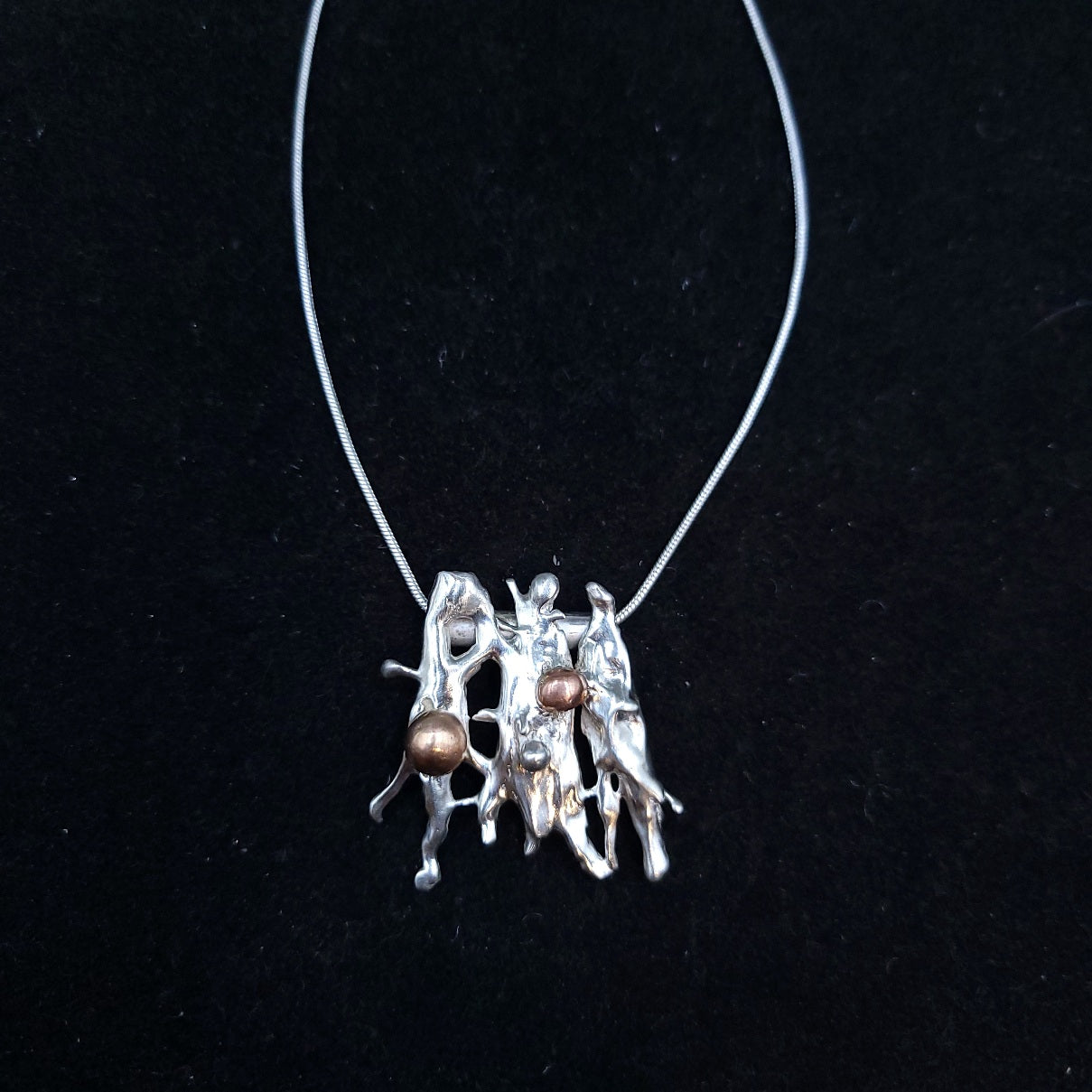Mixed Metal Fused Pendant
