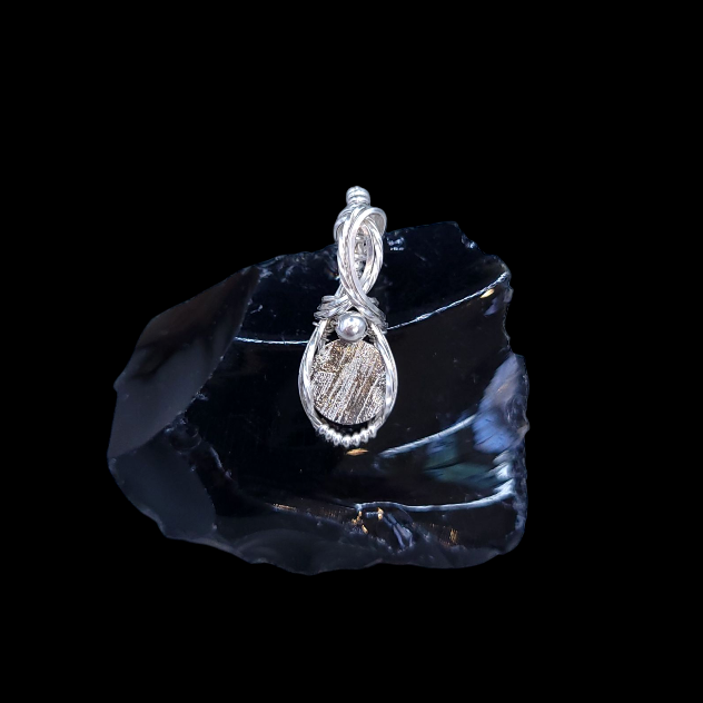 Sterling Silver Gibeon Meteorite Mini Pendant