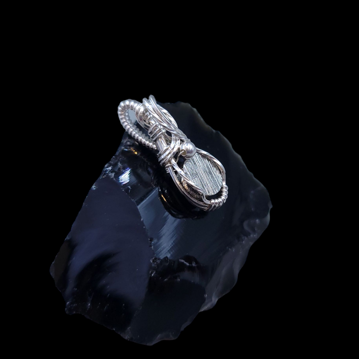 Sterling Silver Gibeon Meteorite Mini Pendant