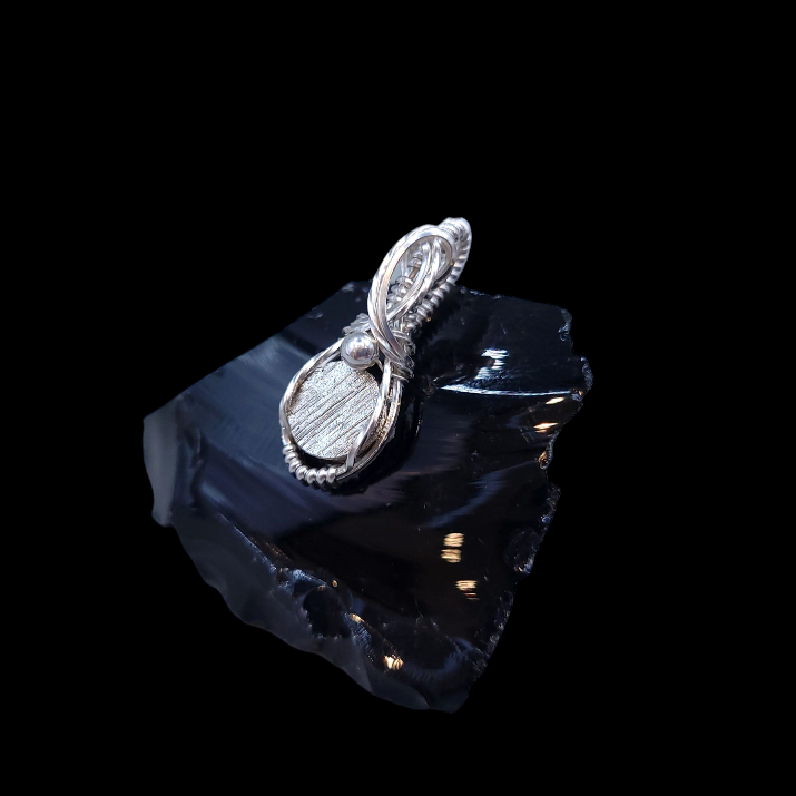 Sterling Silver Gibeon Meteorite Mini Pendant