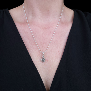 Sterling Silver Gibeon Meteorite Mini Pendant