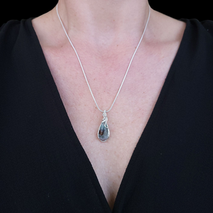 Sterling Silver Aqua Chrysoprase Pendant