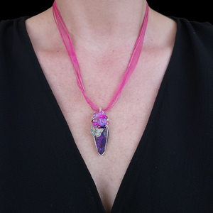 Sterling Silver Purple Mohave Turquoise Spring Pendant
