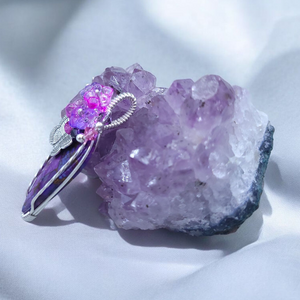 Sterling Silver Purple Mohave Turquoise Spring Pendant