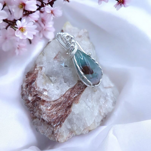 Sterling Silver Aqua Chrysoprase Pendant
