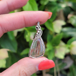 Antique Sterling Silver Iron Stained Quartz (Minas Gerias Brazil)