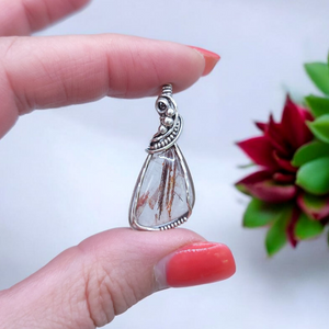 Antique Sterling Silver Iron Stained Quartz (Minas Gerias Brazil)