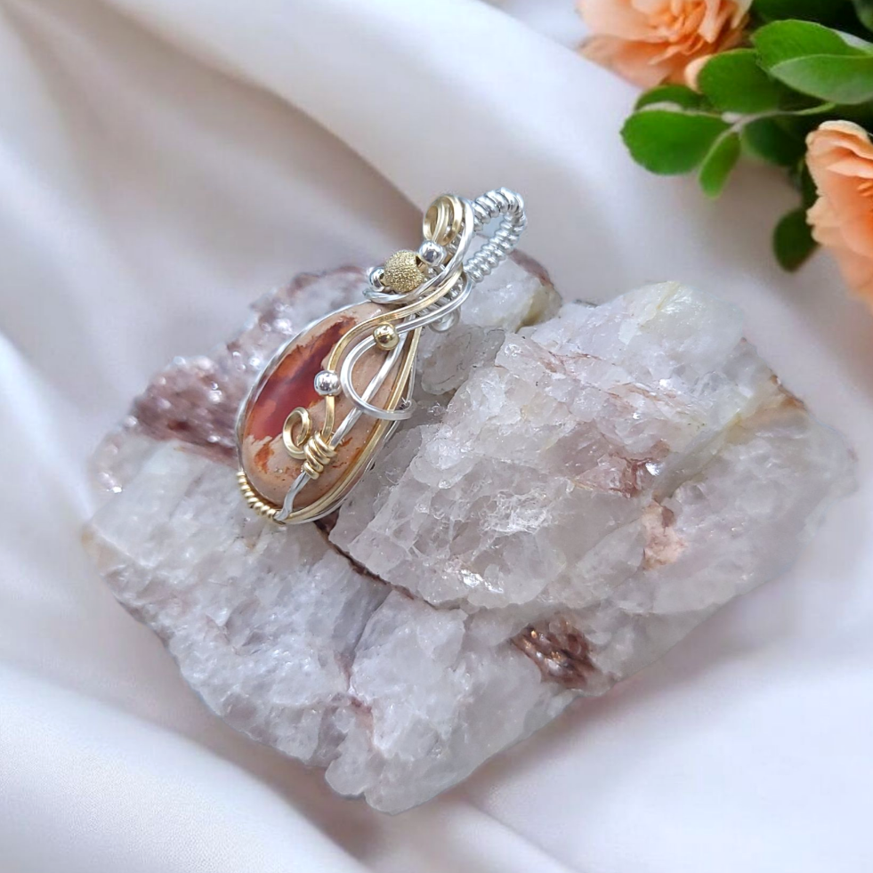 Mixed Meta Mexican Centera Opal Pendant