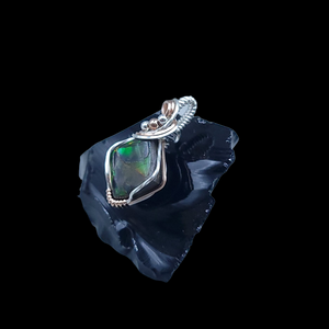 Mixed Metal Ammolite Pendant