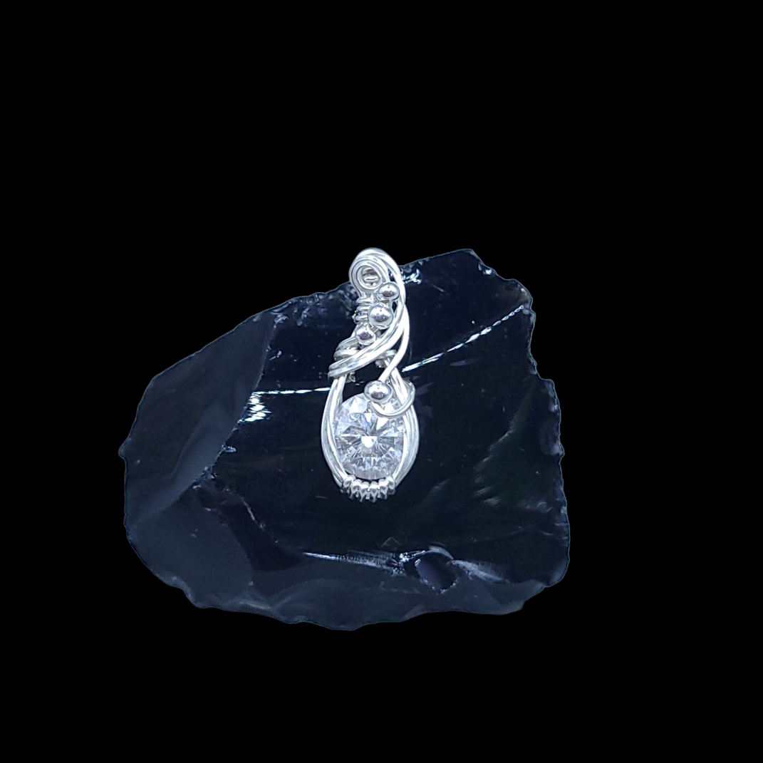 Sterling Silver Moissanite Pendant