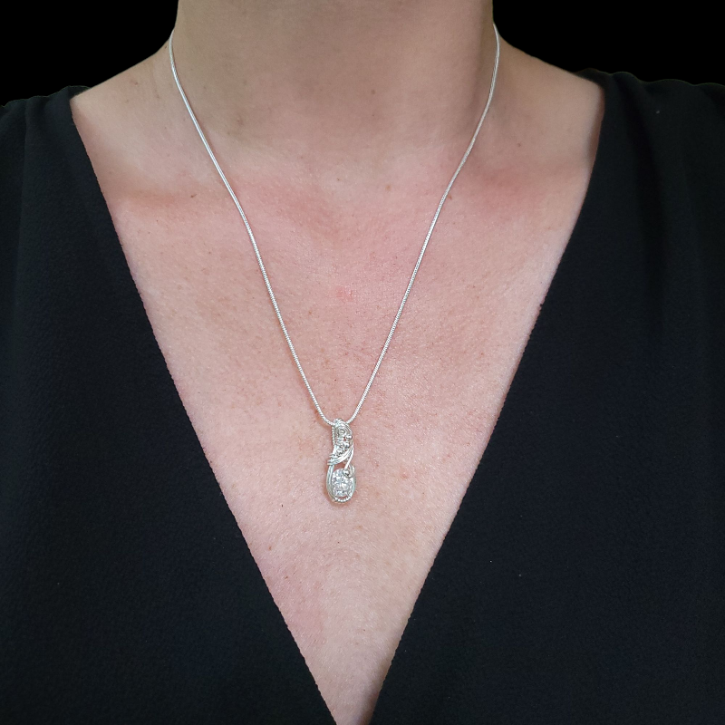 Sterling Silver Moissanite Pendant