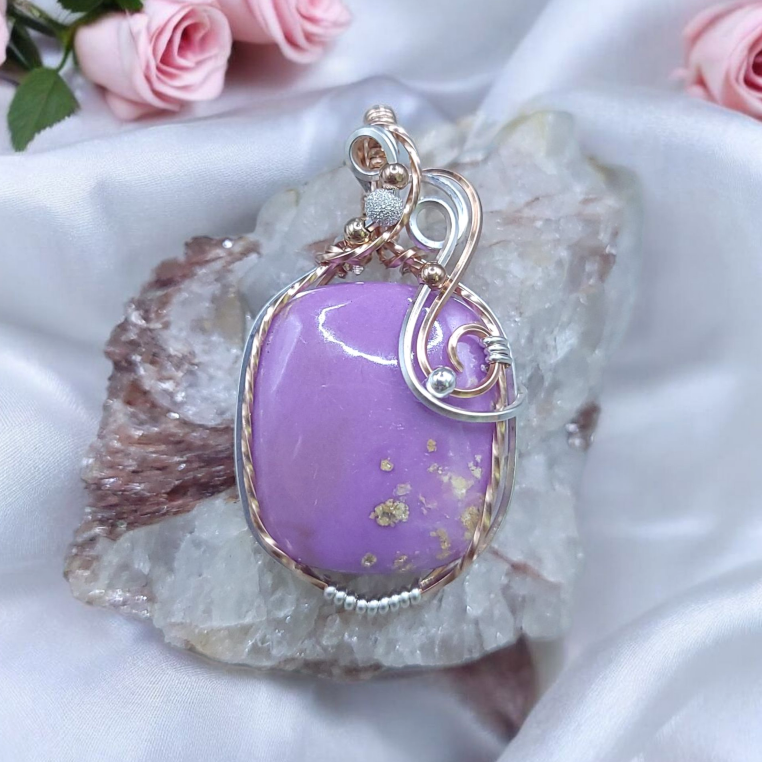 Mixed Metal Phosphosiderite Crystal Pendant