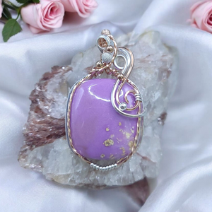 Mixed Metal Phosphosiderite Crystal Pendant
