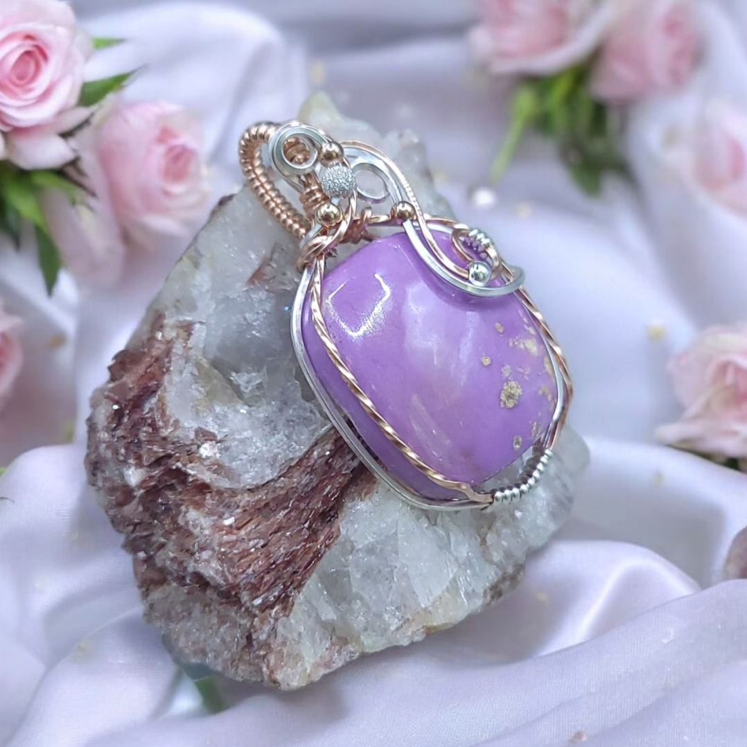Mixed Metal Phosphosiderite Crystal Pendant
