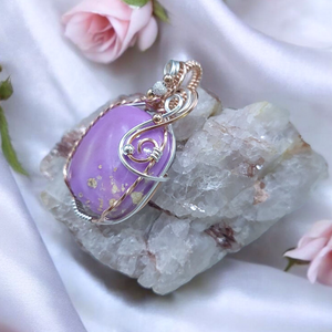 Mixed Metal Phosphosiderite Crystal Pendant