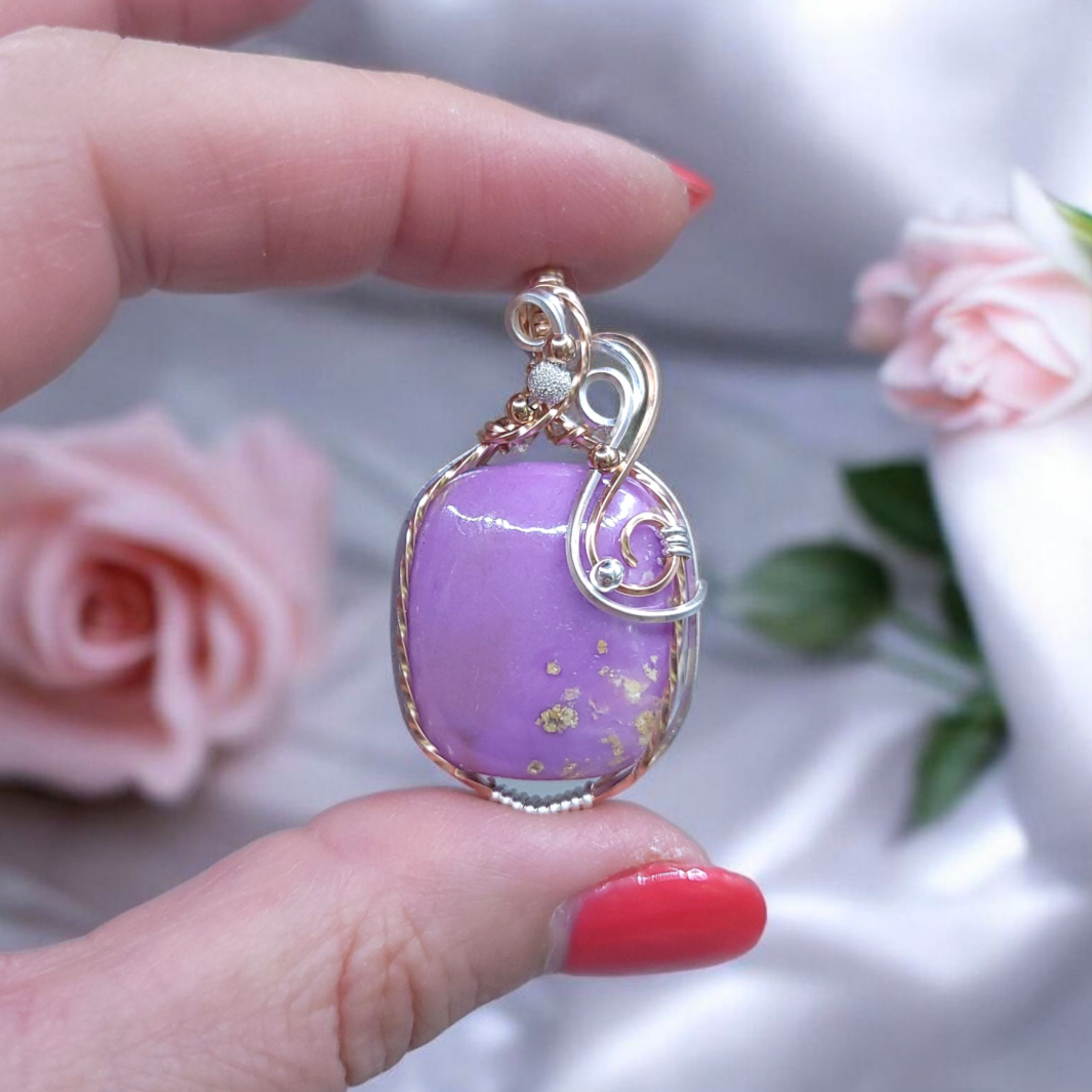 Mixed Metal Phosphosiderite Crystal Pendant