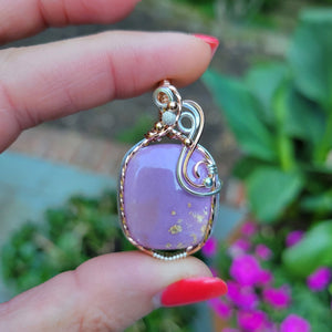 Mixed Metal Phosphosiderite Crystal Pendant