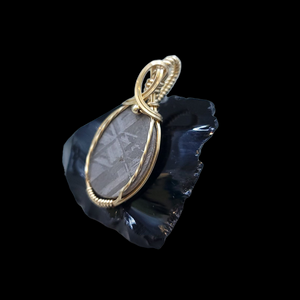 14k Yellow Gold Gibeon Meteorite Pendant