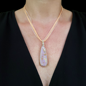 Mixed Metal Phosphosiderite Crystal Pendant