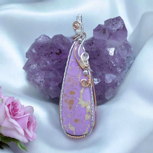 Mixed Metal Phosphosiderite Crystal Pendant