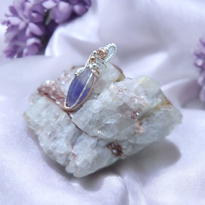 Mixed Metal Bi-color Lavender Fluorite Pendant