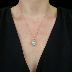 14K Rose Gold Filled Aquamarine Pendant