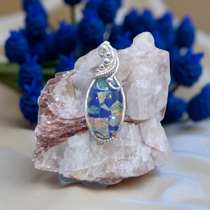 Sterling Silver Monarch Opal  Pendant