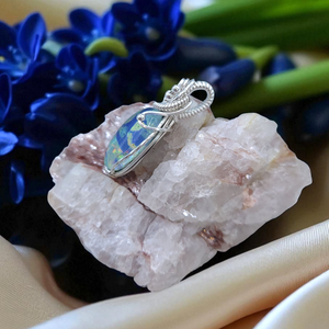 Sterling Silver Monarch Opal  Pendant
