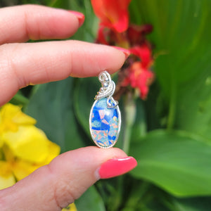 Sterling Silver Monarch Opal  Pendant