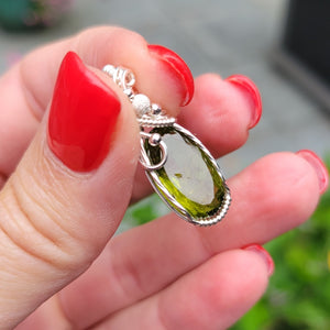 Sterling Silver Peridot Pendant