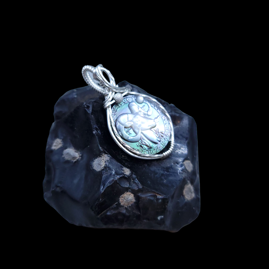 Sterling Silver Mother of Pearl Zodiac Pendant