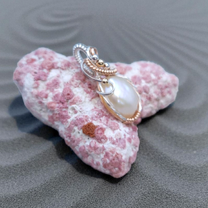 Mixed Metal Fresh Water Pearl Pendant