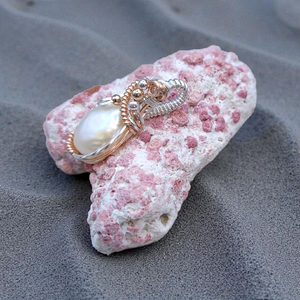 Mixed Metal Fresh Water Pearl Pendant