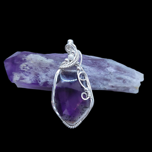 Sterling Silver Trapiche Amethyst Pendant