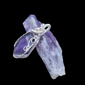 Sterling Silver Trapiche Amethyst Pendant