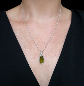 Sterling Silver Peridot Pendant