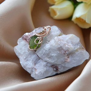 14K Rose Gold Filled Peridot Pendant