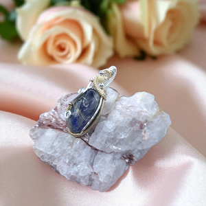 Mixed Metal Labradorite/Rutilated Quartz Doublet Pendant