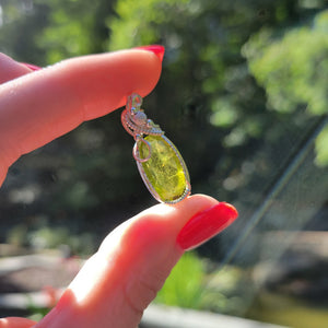 Sterling Silver Peridot Pendant