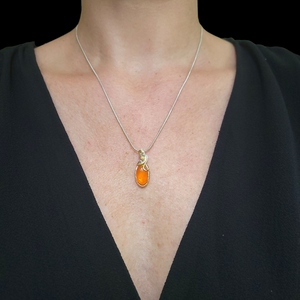 Mixed Meta Mexican Fire Opal Pendant