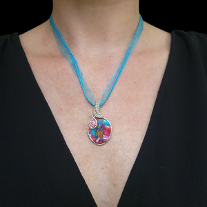 Sterling Silver Pink Spiny Oyster Turquoise Pendant