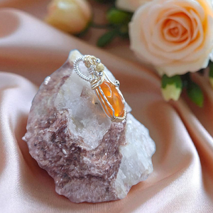 Mixed Meta Mexican Fire Opal Pendant