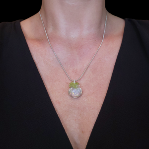 Sterling Silver AAA Pindot Ethiopian Fire Opal Pumpkin Pendant