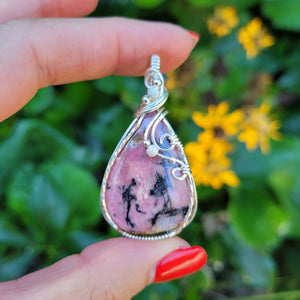 Sterling Silver Rhondonite Pendant