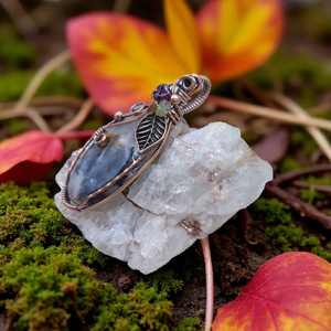 Russian Dendritic Agate Copper Fall Pendant