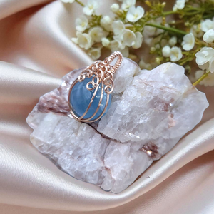 Rose Gold Aquamarine Mini Pumpkin Pendant